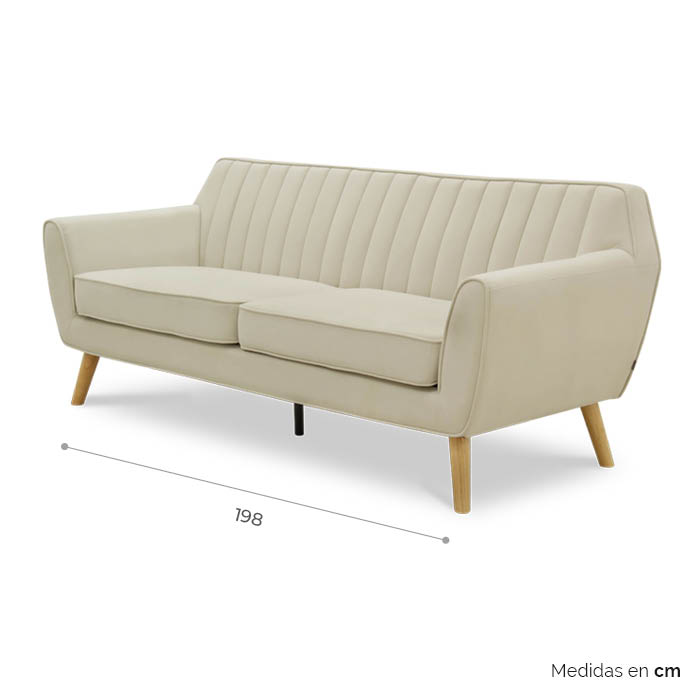 Sofa Tela Beige Brix | Sofá | salas